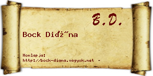 Bock Diána névjegykártya